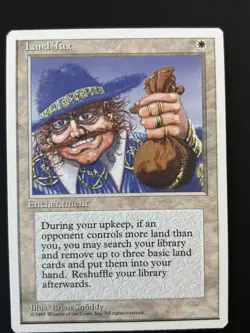 MTG 4th Edition- Land Tax, Enchantment-Magic the Gathering - Image 1
