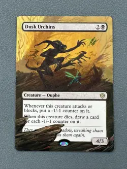 Dusk Urchins MTG Lorwyn Eclipsed Commander Hand Painted Borderless Altered Art v - Image 1