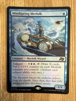 1x Mindspring Merfolk NM Eng MTG - Aetherdrift FOIL - Image 1