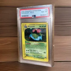 2002 Pokemon TCG E Series Expedition #30/165 Venusaur Holo PSA 8 - Image 2