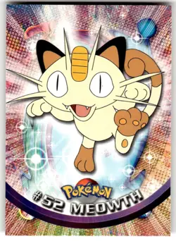 1999 Pokemon TV Animation Series 1 -Meowth #52 - Blue Logo - Non-holo -VLP - Image 1