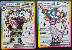 Espeon EX + Umbreon EX SVP 175 176 Pokemon Prismatic Evolutions Promo #3 - Image 1
