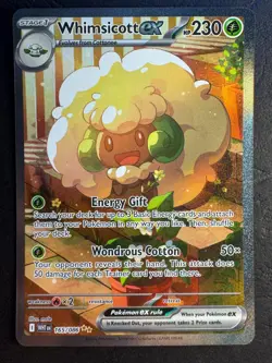 Whimsicott EX 165/086 Special Illustration Rare Pokemon White Flare Near Mint - Image 1