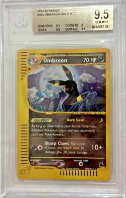 2003 Pokemon Skyridge Umbreon HOLO R BGS 9.5 POP 62!!! - Image 1