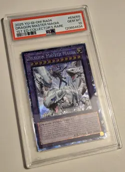 2025 YU-GI-OH! QUARTER CENTURY STAMPEDE Dragon Master Magia RA04-EN055 PSA 10 - Image 2