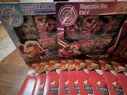 One Piece Sealed Lot! Illustration Boxes Volume 3-6, OP-13 & OP-14 Sleeved Packs - Image 2