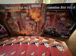 One Piece Sealed Lot! Illustration Boxes Volume 3-6, OP-13 & OP-14 Sleeved Packs - Image 3