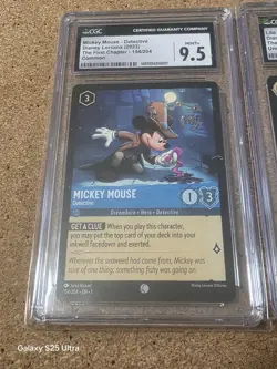 3 DISNEY LORCANA 2023 CGC 10 & 9.5 CRUELLA DE VIL MICKEY MOUSE LILO - Image 2