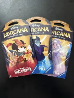 Disney Lorcana The First Chapter Sleeved Blister Booster Packs Sealed x3 Dif Art - Image 1