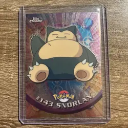 Topps Chrome 2000 Pokemon Series 3 Foil Snorlax Card #143 Near Mint Condition - Image 1