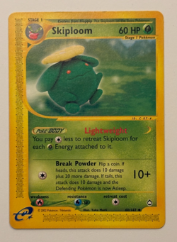 Skiploom 60/147 Aquapolis Pokemon Card - e-reader - Image 1