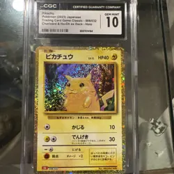 🔥 CGC 10 GEM MINT Pikachu - Pokemon 2023 Japanese Trading Card 008/032) - Image 1