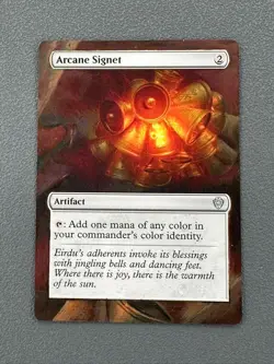 Arcane Signet MTG Lorwyn Eclipsed Commander Hand Painted Borderless Altered Art - Image 1