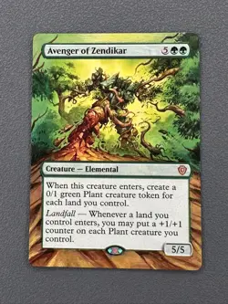 Avenger of Zendikar MTG Lorwyn Eclipsed Commander Hand Painted Full Altered Art - Image 1