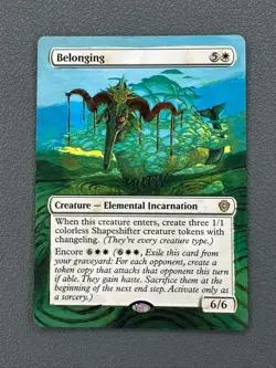 Belonging MTG Lorwyn Eclipsed Commander Hand Painted Borderless Full Altered Art - Image 1