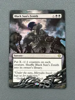Black Sun's Zenith MTG Lorwyn Eclipsed Commander Hand Painted Full Altered Art v - Image 1