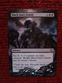 Black Sun's Zenith MTG Lorwyn Eclipsed Commander Hand Painted Full Altered Art v - Image 2