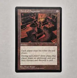 NM Gold SIGNED Mtg Visions Anvil Of Bogardan ROGER RAUPP EDH CUBE Vintage Magic - Image 1