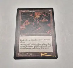 NM Gold SIGNED Mtg Visions Anvil Of Bogardan ROGER RAUPP EDH CUBE Vintage Magic - Image 2