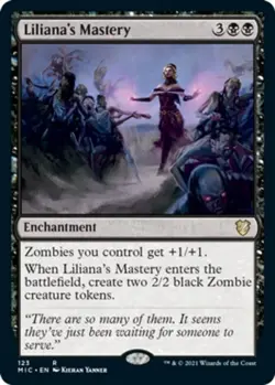 x1 Liliana's Mastery R MTG Commander Innistrad: Midnight Hunt M/NM, English - Image 1