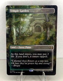 MTG ECL-0351 Temple Garden (Borderless) - Lorwyn Eclipsed Shock Land - Image 1
