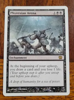 Phyrexian Arena x1 MTG Eighth Edition 8th Magic Light Play LP English - Image 1