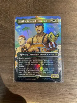Wakka, Devoted Guardian MTG (Borderless) (Chocobo Track Foil) Final Fantasy Foil - Image 1