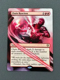 Chain Reaction MTG Lorwyn Eclipsed Commander Hand Painted Borderless Altered Art - Image 1