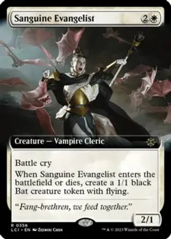 1 x Sanguine Evangelist - Foil - Extended Art - The Lost Caverns of Ixalan - Mod - Image 1