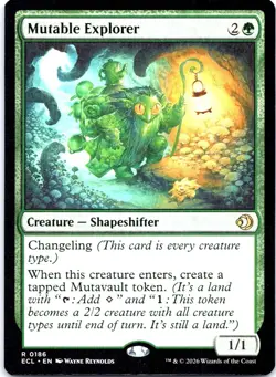 MTG TCG Mutable Explorer 0186 Commander Lorwyn Eclipsed Regular NM Green - Image 1