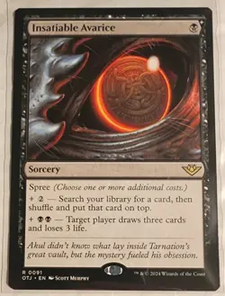 MTG Insatiable Avarice Outlaws of Thunder Junction OTJ 91/274 Regular Rare - Image 1