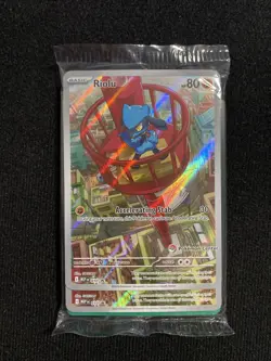 Pokemon Center Stamped Riolu - 010 Mega Evolution ETB Promo - Sealed - Image 1