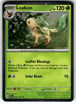 Leafeon - (Cosmos Holo) 005/131 NM Pokemon Card TCG - Image 1