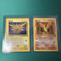 Pokemon TCG - 1999 Fossil Zapdos 30/62 & Moltres 12/62 UNGRADED - Image 1