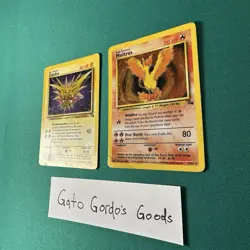 Pokemon TCG - 1999 Fossil Zapdos 30/62 & Moltres 12/62 UNGRADED - Image 3