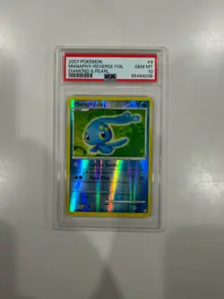 2007 POKEMON MANAPHY REVERSE HOLO FOIL DIAMOND & PEARL PSA 10 POP 2 - Image 1