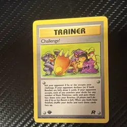 Pokemon Challenge! 74/82 Team Rocket 1st Edition Rare Trainer Regular Card - Image 1