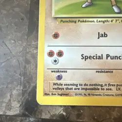 Pokemon TCG Hitmonchan Base Set 7/102 Holo Rare 1999 70 HP Basic Vintage - Image 5