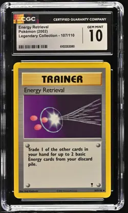 Pokemon 2002 Energy Retrieval Legendary Collection CGC 10 - Image 1