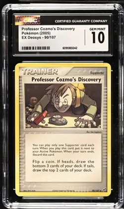Pokemon Professor Cozmo's Discovery 2005 EX Deoxys 90/107 CGC 10 - Image 1