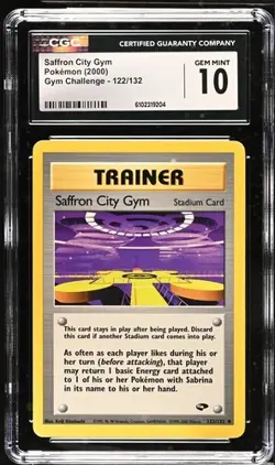 Pokemon Saffron City Gym 2000 Gym Challenge 122/132 CGC 10 - Image 1