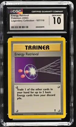 Pokemon 2002 Energy Retrieval Legendary Collection CGC 10 - Image 1