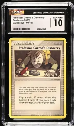 Pokemon Professor Cozmo's Discovery 2005 EX Deoxys 90/107 CGC 10 - Image 1