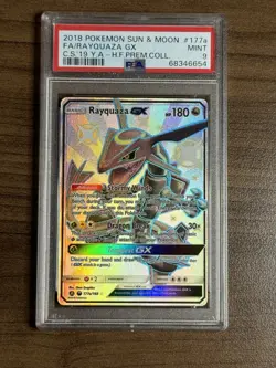 Pokemon Rayquaza GX 177A/168 Alternate Art Full Art PSA 9 Mint - Image 1