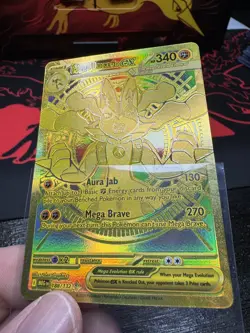 Pokemon Mega Lucario EX TCG Card 188/132 Evolutions Gold - Image 4