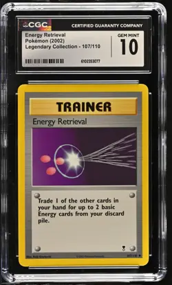 Pokemon 2002 Energy Retrieval Legendary Collection CGC 10 - Image 1