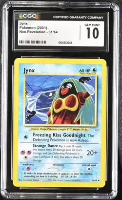 Pokemon Jynx 2001 Neo Revelation 31/64 CGC 10 - Image 1