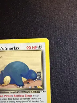 Pokemon TCG Rocket’s Snorlax 33/132 - Gym Heroes Rare 2000 WOTC LP - Image 3
