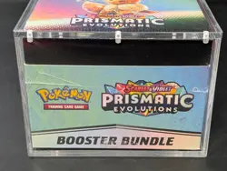 Pokemon TCG S&V Prismatic Evolutions Booster Bundle Display Case w/Acrylic Case - Image 5