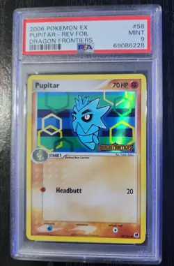 Pokemon - Pupitar Reverse Holo - Dragon Frontiers - # 58 - PSA 9 - Image 1